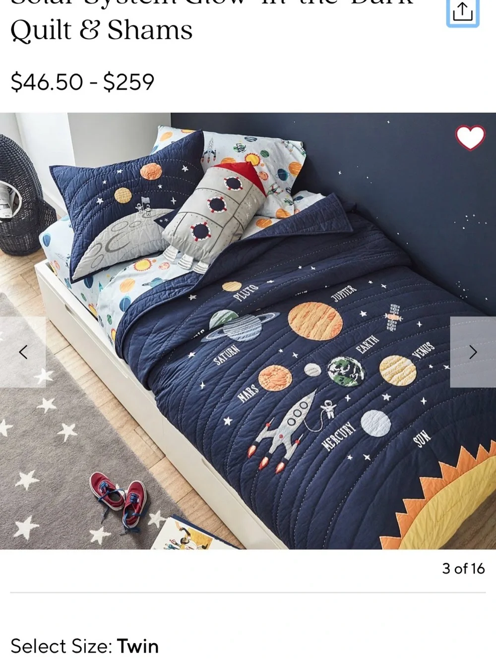 Pottery Barn Kids quilted navy